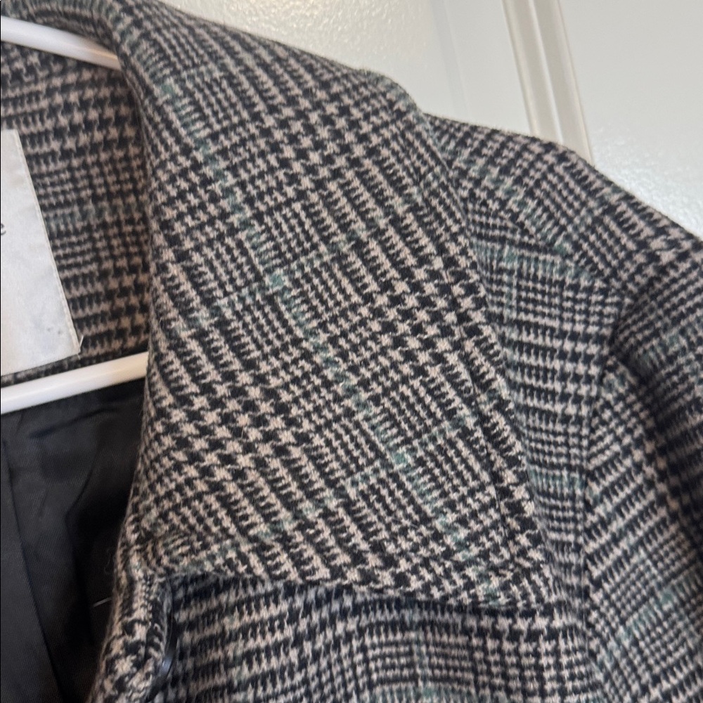 Abercrombie & Fitch Gray Plaid Trench Coat - Picture 6 of 13